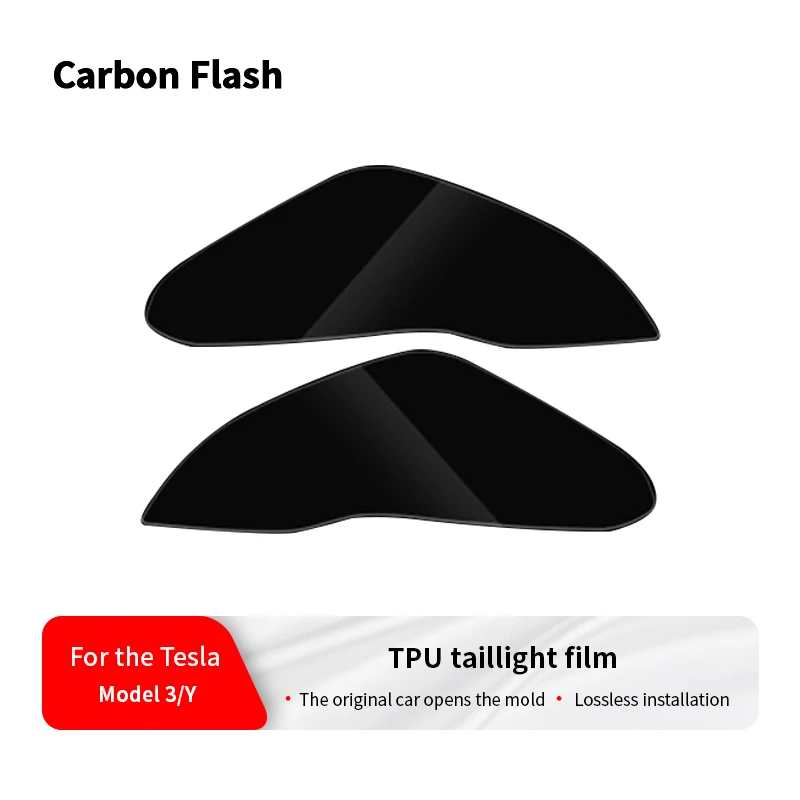 

Защитная пленка Carbon Flash для Tesla Model 3/Y 2021-2023, черная, из ТПУ, наклейка для тюнинга, защита фар, тонировочная пленка для фар, дымчато-черная