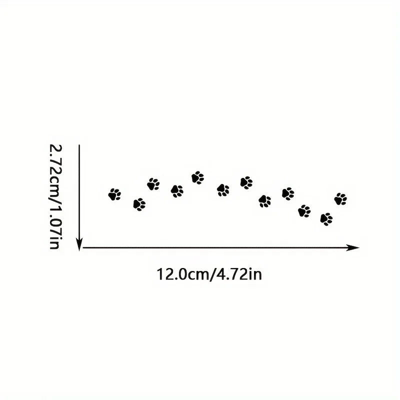 2 шт. "Очаровательная наклейка со следами лап животных — подходит для автомобильных зеркал, столов, альбомов для вырезок, чехлов для ноутбуков для любителей домашних животных"