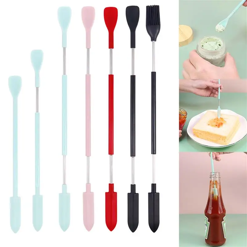 Mini Telescoping Spatel Siliconen Lepel Stempels Potten Crème Backing Spatel Diy Sealling Was Stamptools Lepels Keukenbenodigdheden