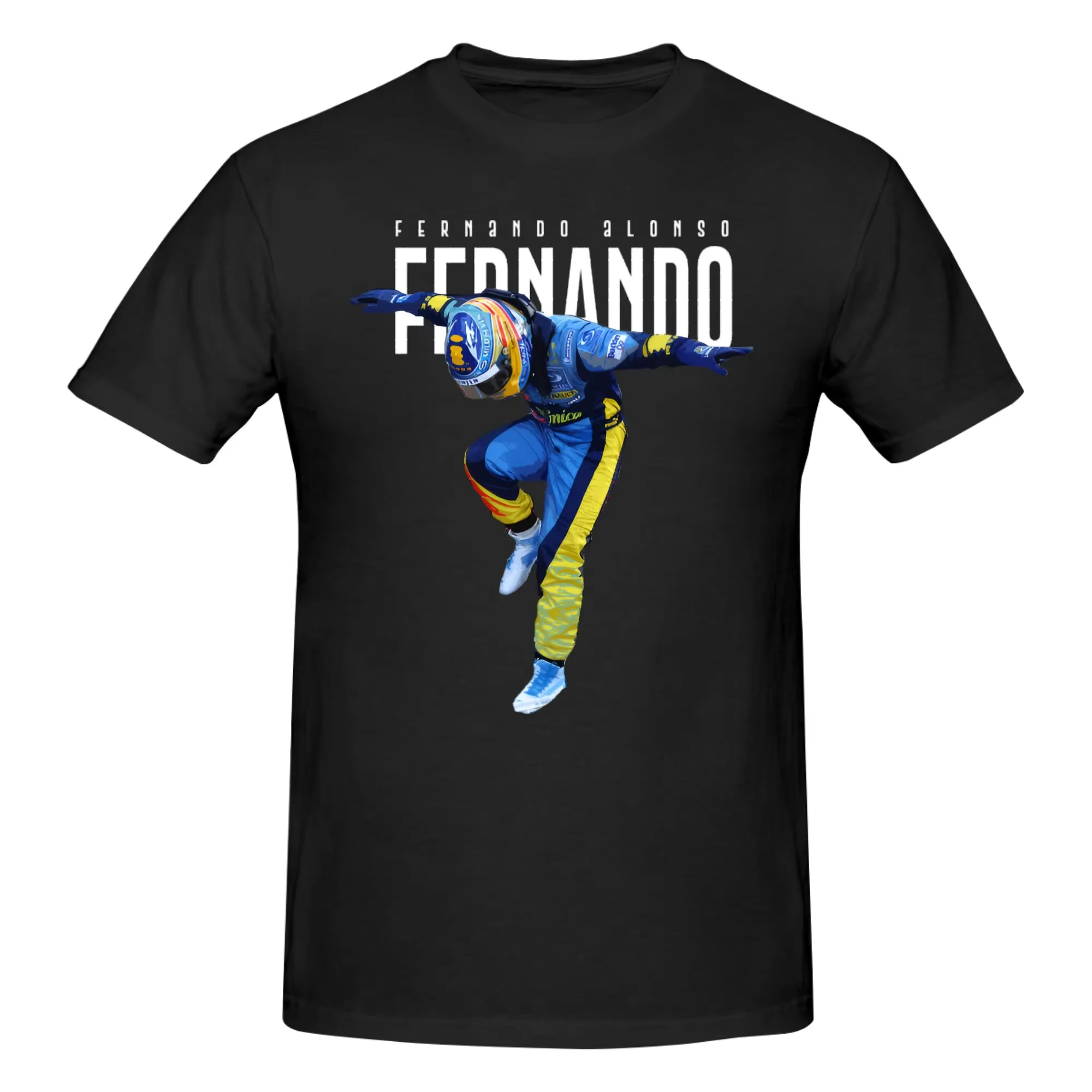 Funny Fernandos Alonsos Meme T Shirt for Men Pure Cotton Tshirt 2026 Summer Style Short Sleeve Tee Shirt Slim Fit Clothing