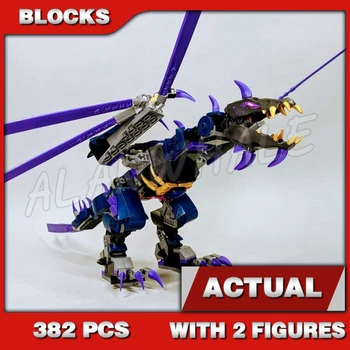 382pcs Shinobi Legacy Overlord Dragon Posable Wings Gold 11657 Building Blocks Set Compatible with Ifts Model