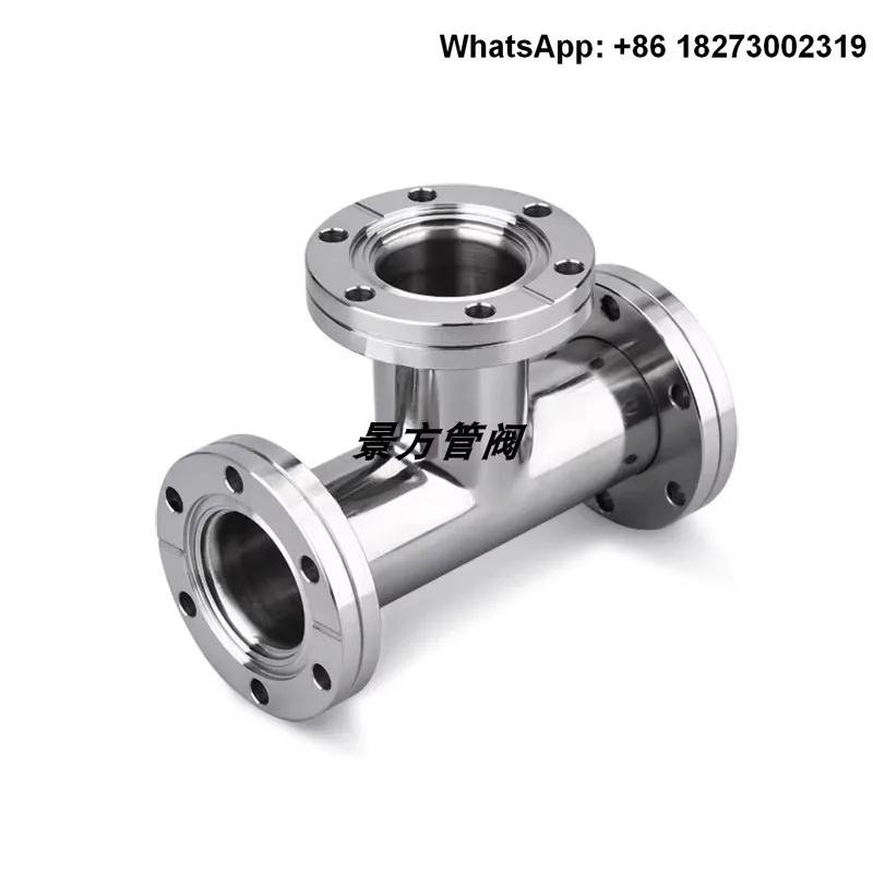 

Vacuum stainless steel flange three-way four-way vacuum quick fitting three-way CF vacuum elbow 304 quick fitting elbow