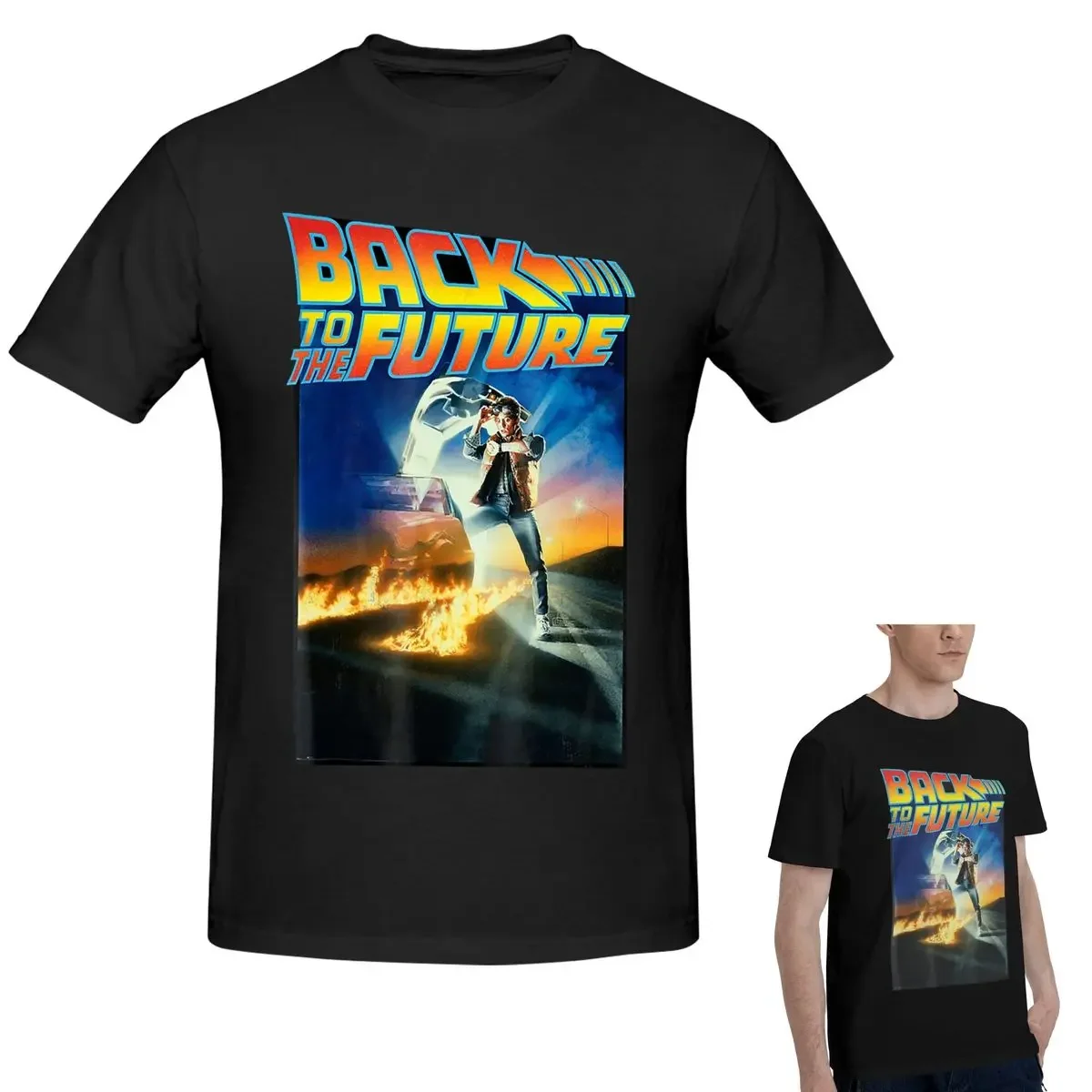 100% Cotton Back To The Future T-Shirt Men's Fashion Oversized T Shirt Men Crew Neck Summer Shirts Tops S-6XL