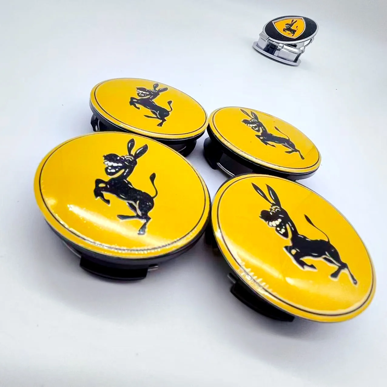 

4pcs High Quality 57mm Car Wheel Hub Cover Center Caps for 56mm Donkey Logo Racing Styling Badge Emblem Accessories