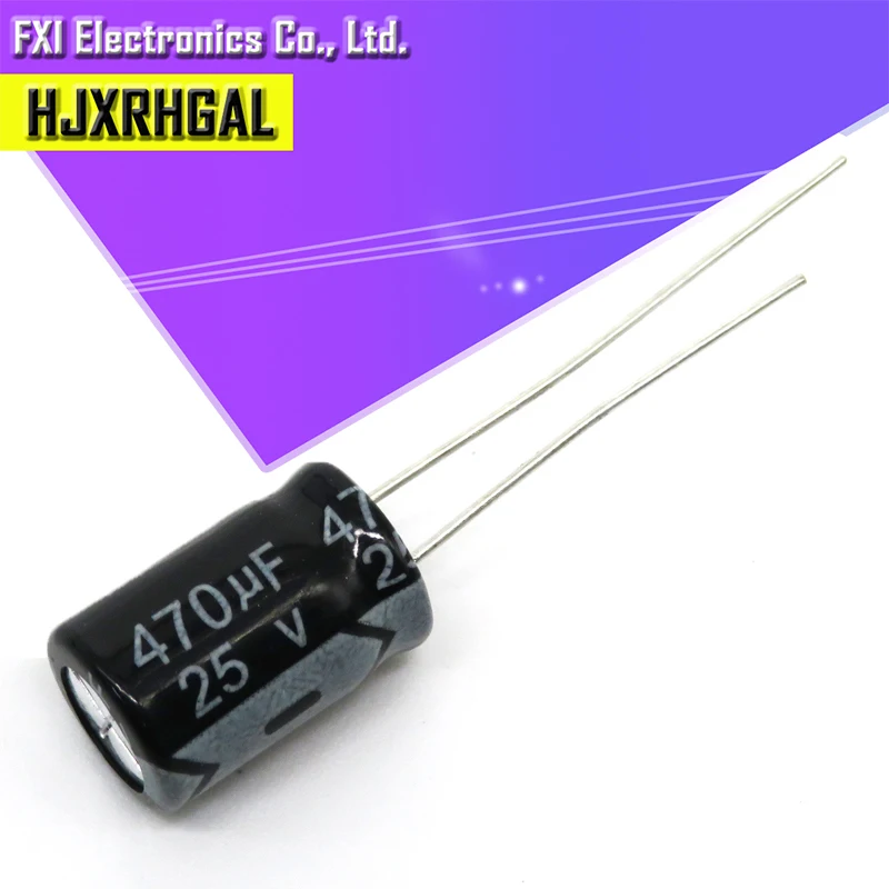 20PCS  25V470UF 8*12mm 470UF 25V 8*12 Electrolytic capacitor New original