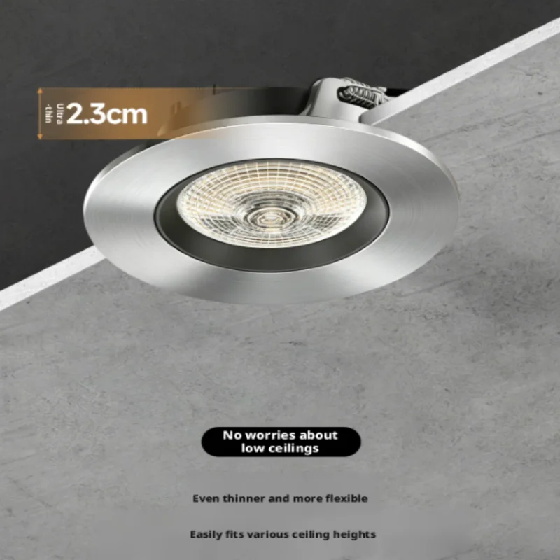 Ultra-thin LED recessed stainless steel color 3cm Bauhaus-style design industrial style living room for home use