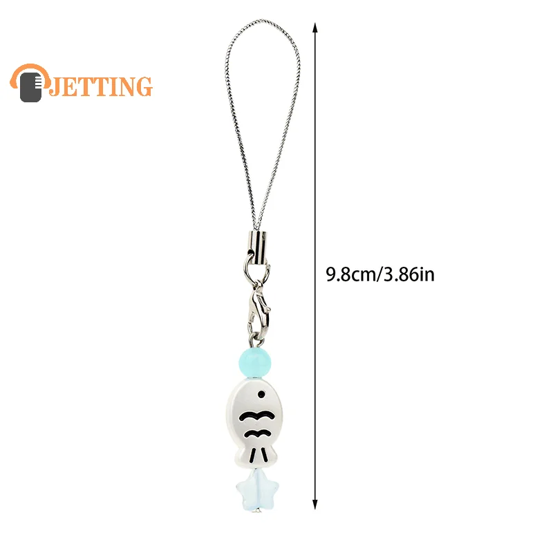 

Милый ремешок для телефона с изображением маленькой рыбки, мультяшный тайяки, цепочка для мобильного телефона с бисером, ремешок для мобильного телефона, брелок для девочек, подарки