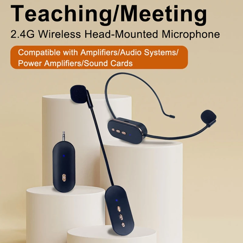 2.4G Wireless Microphone Bee Teaching Loudspeaker Stage Performance Head-Mounted Lecture Audio Computer Microphone-A27I