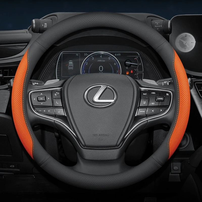 For Lexus Luxury Steering Wheel Cover Ultra Thin Anti Slip Fit IS ES ES300h ES350h RX RX350 RX500h NX350h NX450 Car Accessories