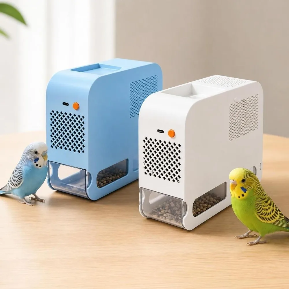 Electric Bird Food Shell Blowing Machine Adjustable Speed Quiet Operation Bird Grains Shell Blower Detachable Save Time