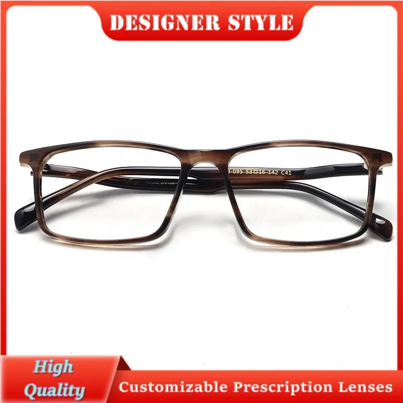 Global Trade Trendy Ultra Light Acetate Glasses Frame 095 Transparent Gradient for blue Light Blocking Prescription Myopia Lense