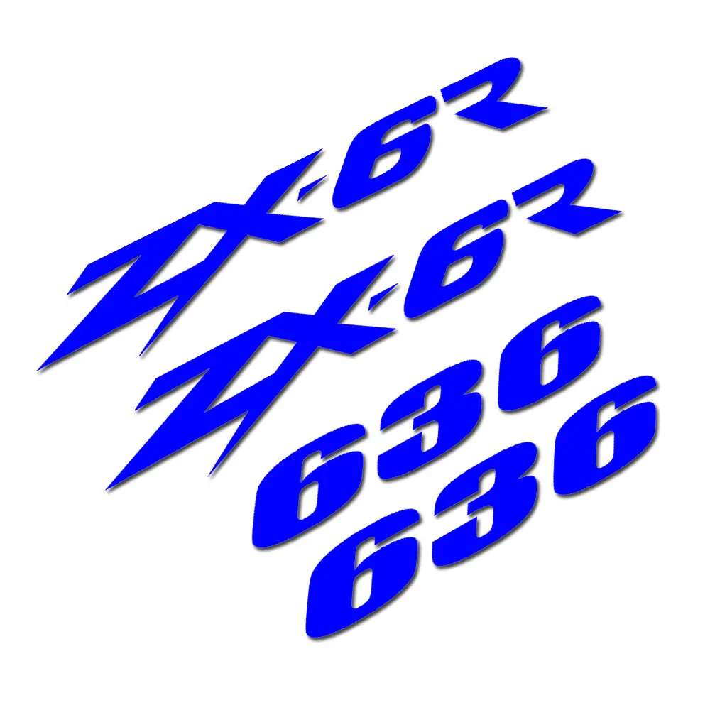4 pieces Vinyl Decal Stickers set For Kawasaki Ninja zx6r zx6 636
