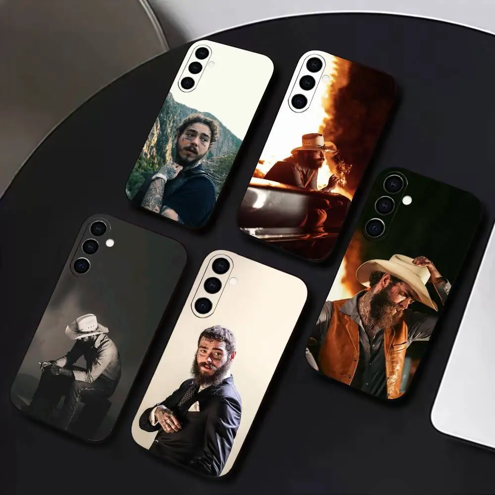

P-Post Singer M-Malone Phone Case Silicone Soft For Samsung Galaxy A73,A72,A71,A70,A53,A52,A51