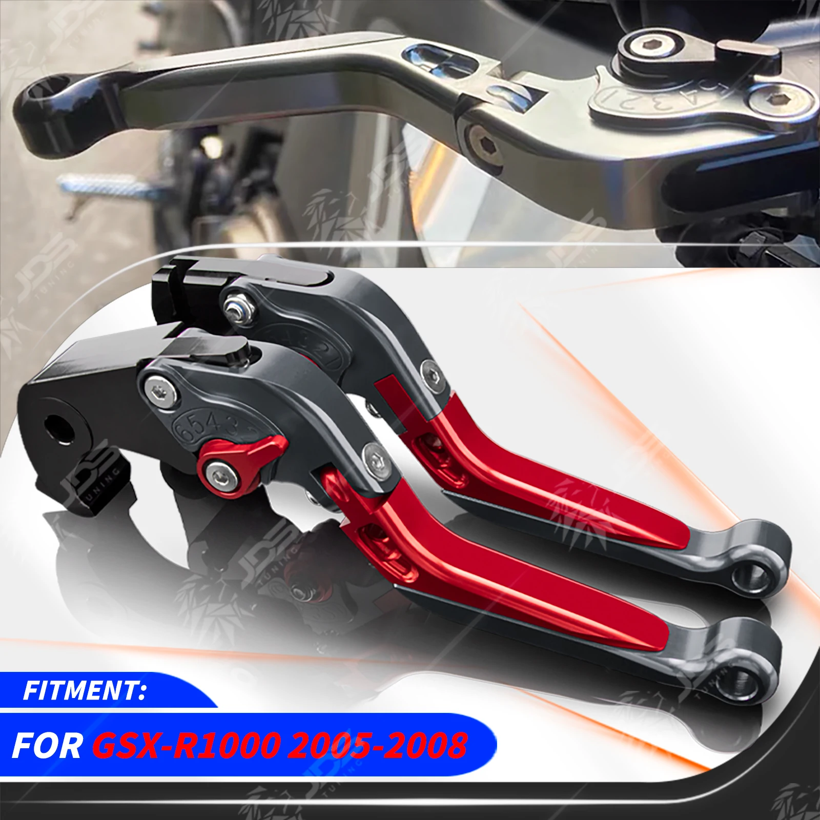 

JDSTUNING For Suzuki GSXR1000 2005-2008 Clutch Lever Brake Lever Adjustable Folding Handle Levers Motorcycle Accessories Parts