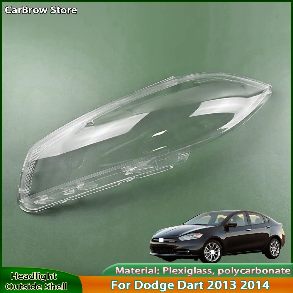 

Headlamp Lamp Shell Transparent Lens For Dodge Dart 2013 2014 Front Headlight Cover