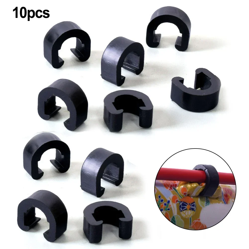 10Pcs Universal Bicycle C Buckle Brake Cable Shift Brake Cable Hydraulic Hose Frame Clip For Fixing All Kinds Of Wire Tubes