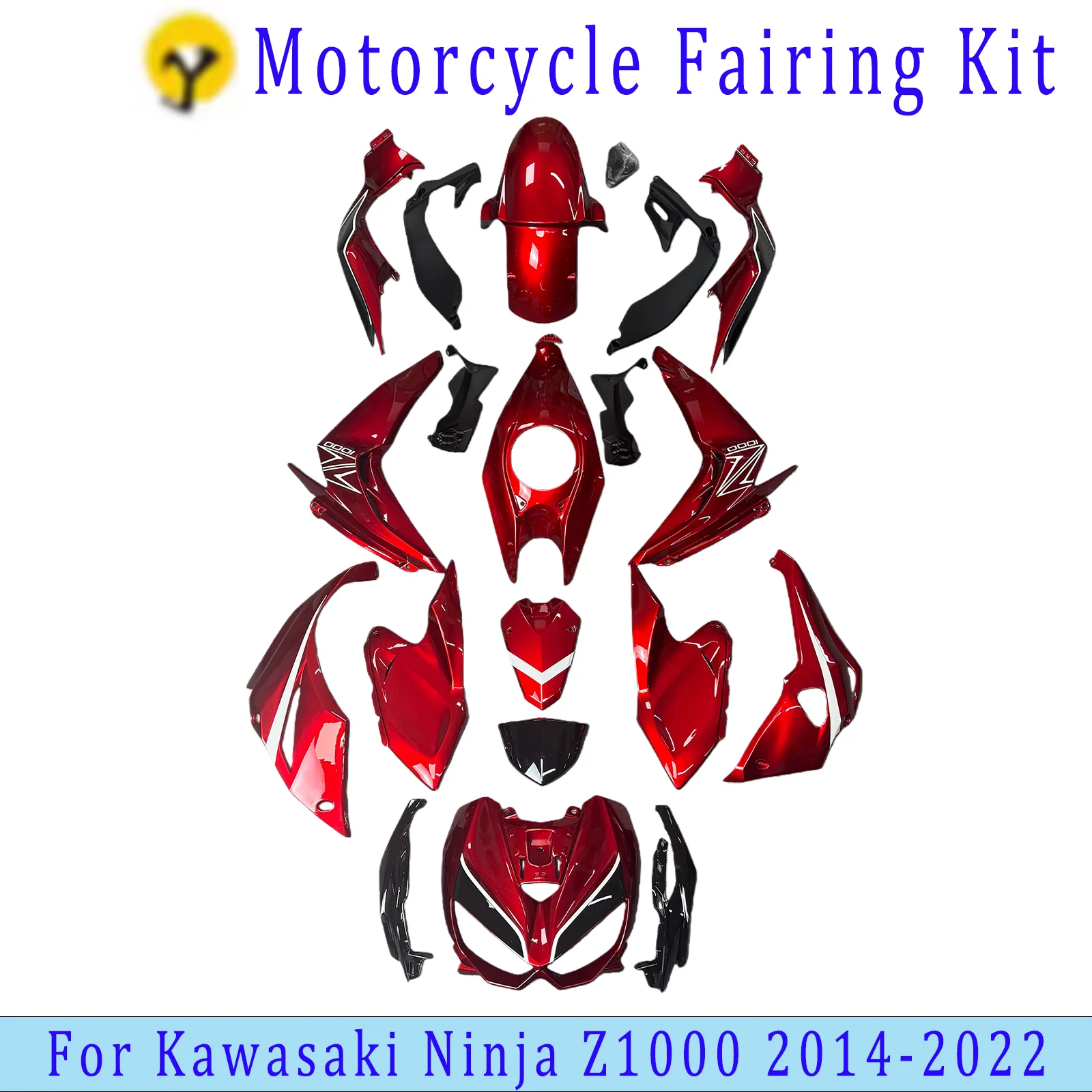 

Premium Fairing Kit for Kawasaki Ninja Z1000 (Fits 2014-2022 Kawasaki Ninja Z1000 Models) Fairing Accessories Burgundy Jet Editi