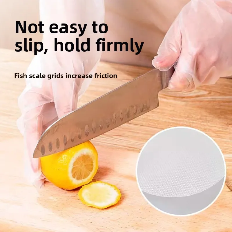 Disposable CPE Long Arm Gloves Waterproof Extra Long Elastic Cuff Household Cleaning Kitchen Food Grade Safety Arm Protection