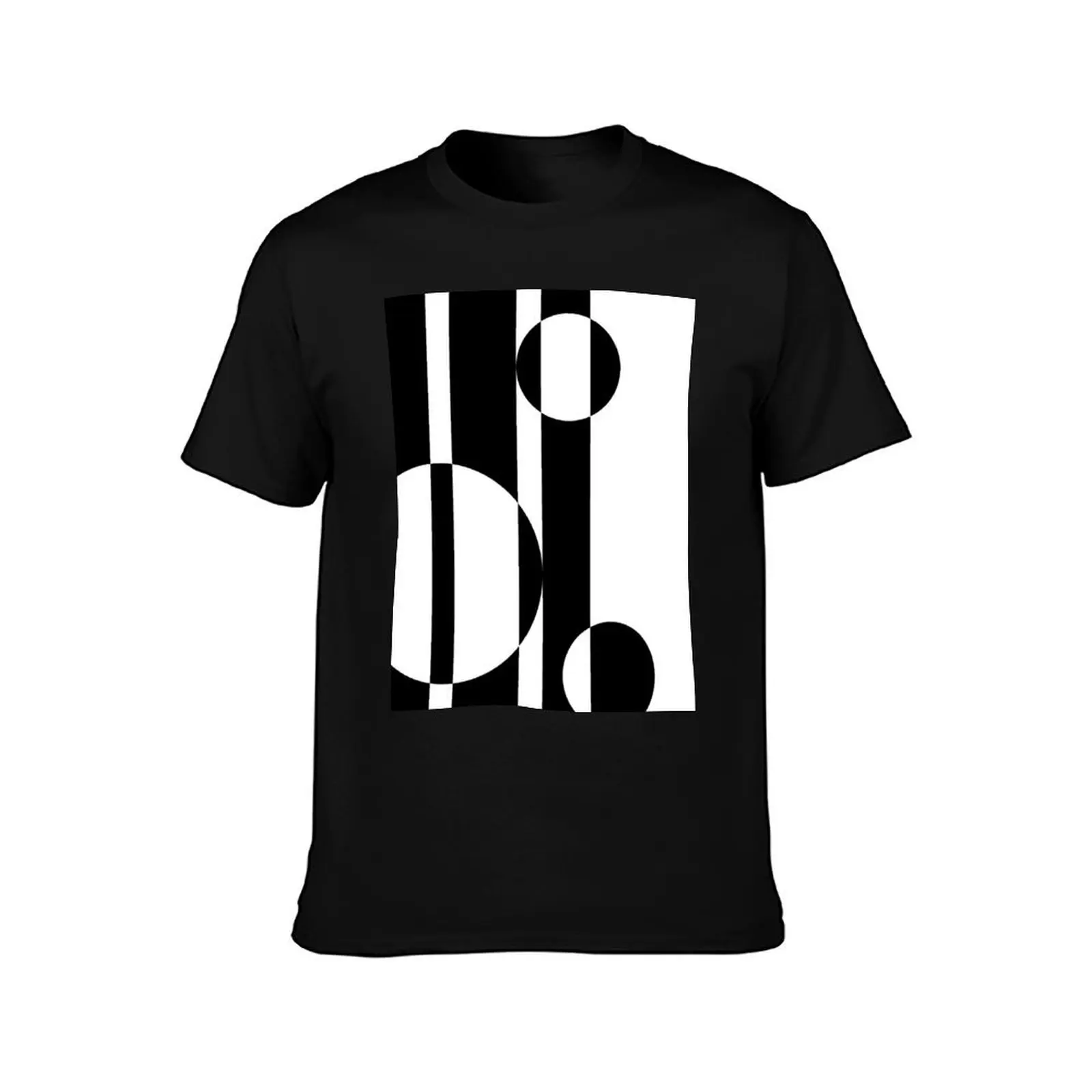 Retro Sixties Black and White Op Art T-Shirt Mechanic Work Tee Shirt T-Shirt