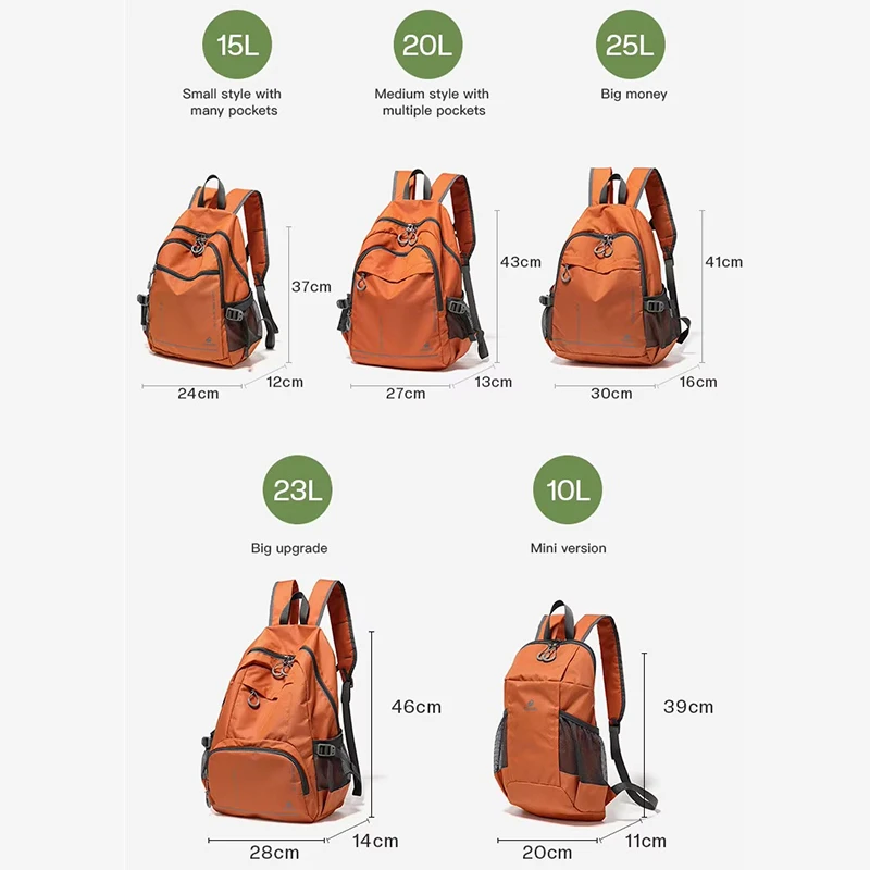 Fouvor Foldable Mini Backpack Multifunctional Lightweight Waterproof 2026 Backpacks Outdoor Travel Hiking School Bag 3037-06