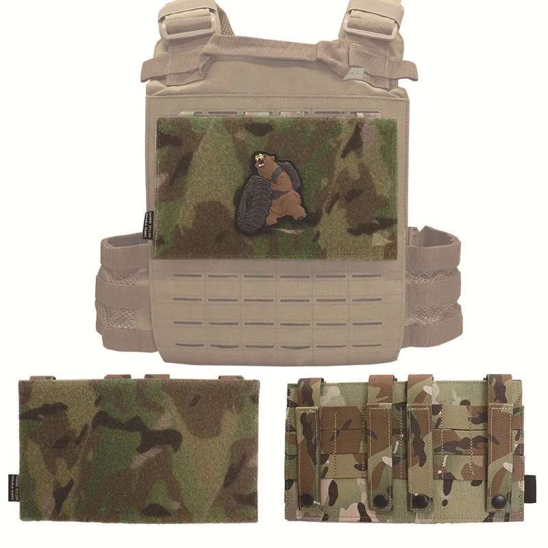 Taktische Weste Brust-Molle-Klettband-Armbandadapter Klebeplatte Westenerweiterungsplatte 15x25cm Brustplatte