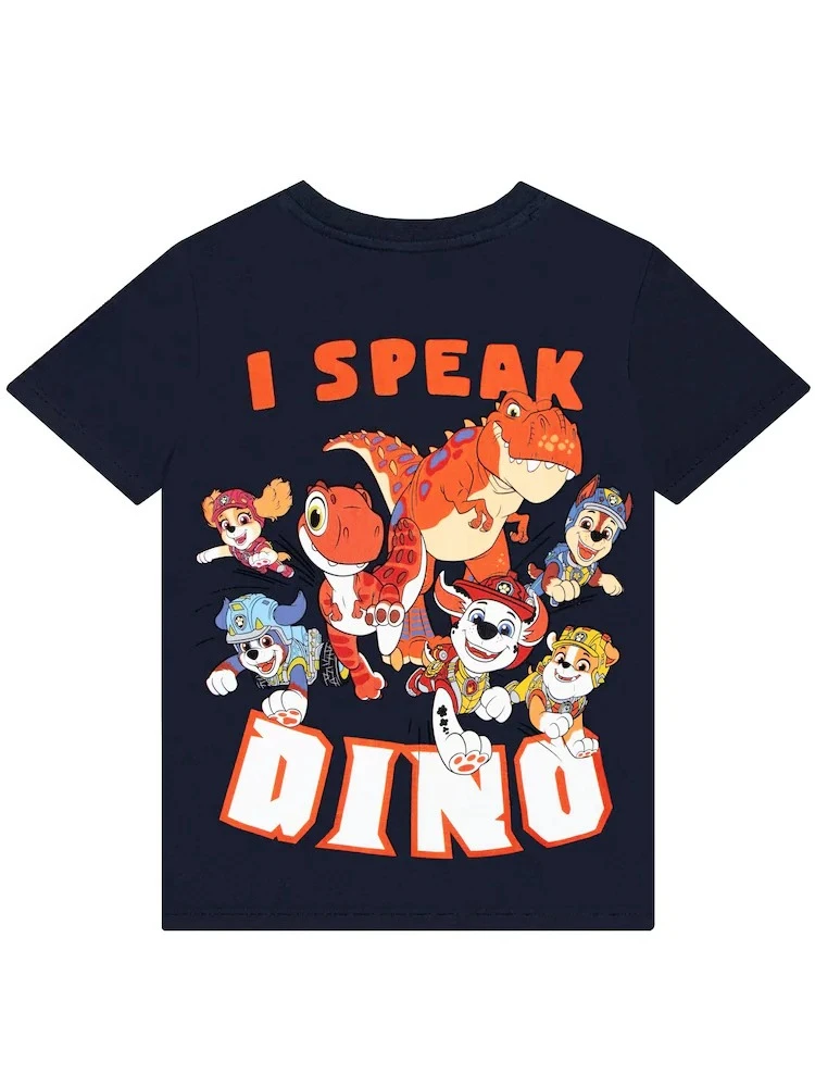 Character PAW Patrol Adaptive Dinosaur T-Shirt Children Cartoon Chase Skye Tees Anime Girls Boys Shirts Kids Summer Clothes Gift