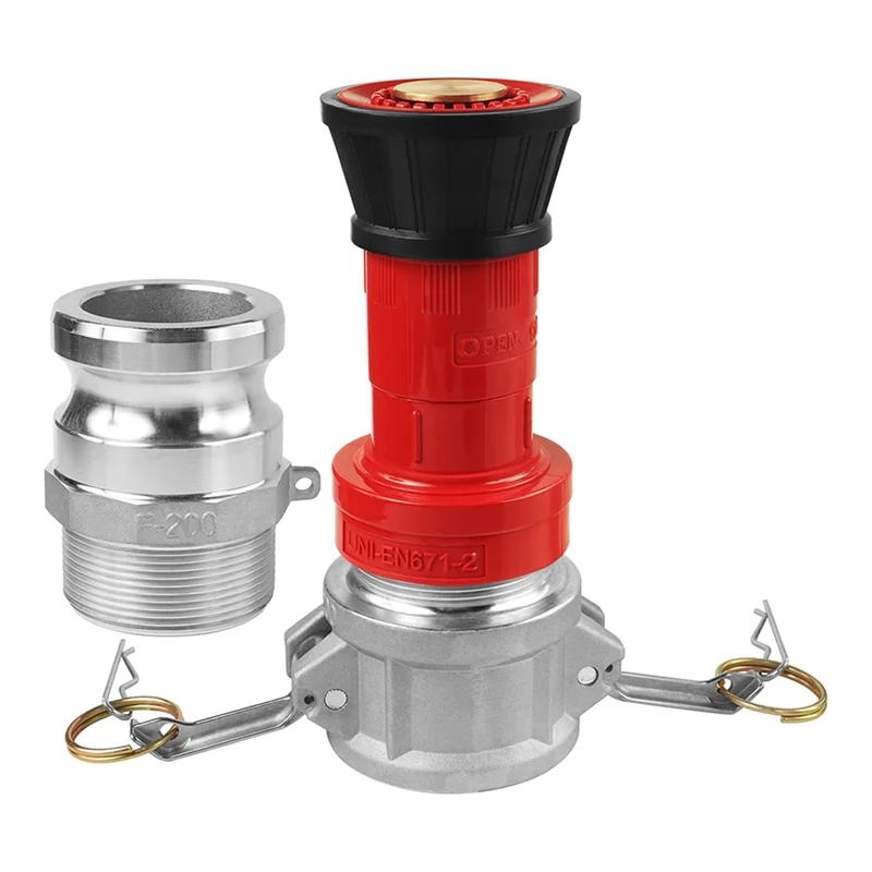 

AB41-2X насадка для пожарного шланга, 2 дюйма NPSH промышленный пожарный шланг с постоянным потоком, насадка для тумана с 2 шт. 2-дюймовым фитингом Camlock