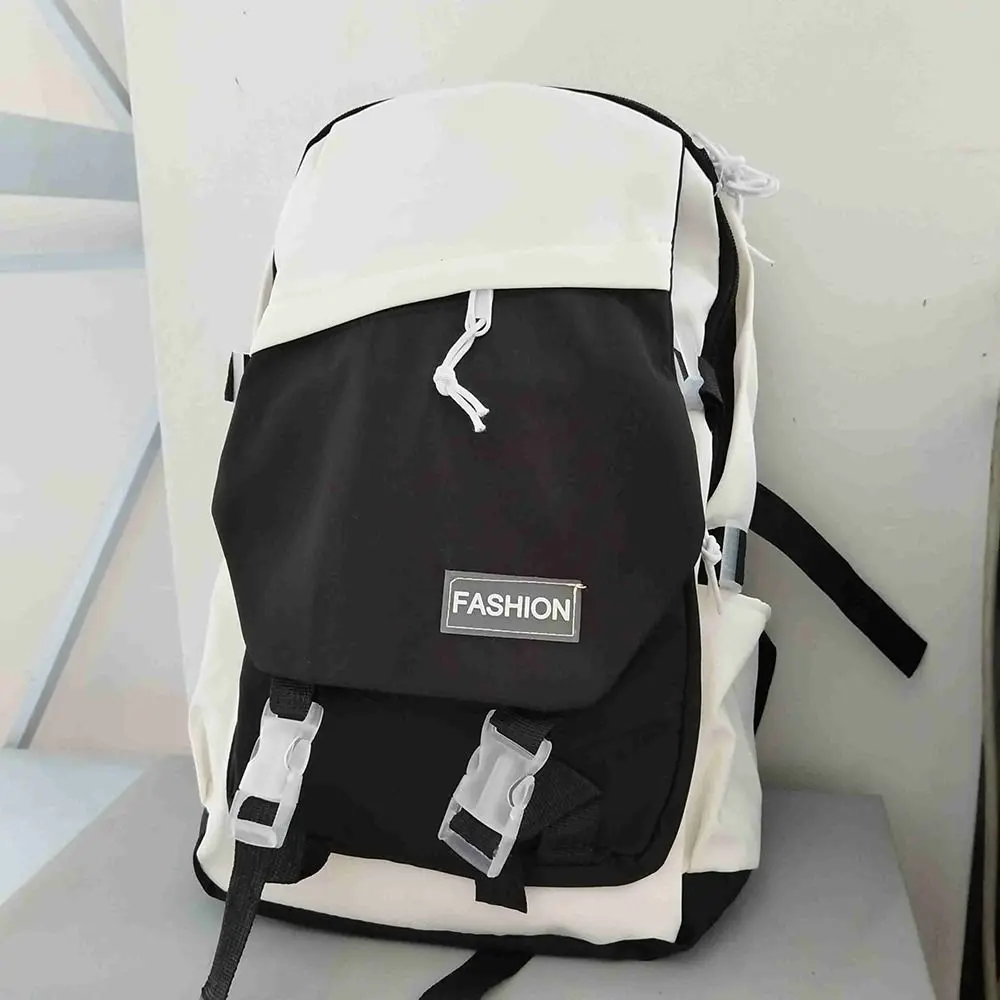 Simple Waterproof Book Bag Nylon Large Capacity School Bag Backpack Travel