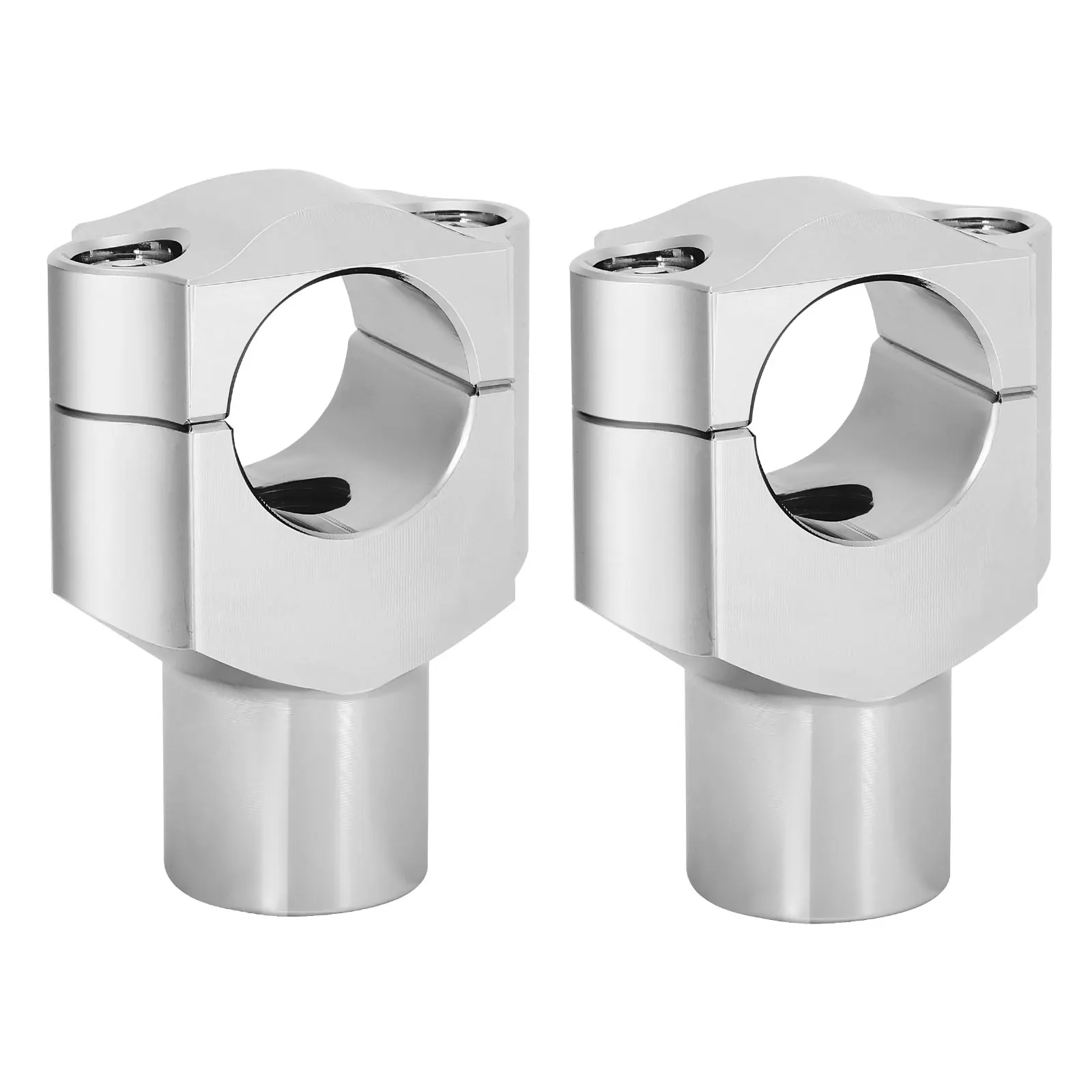 Motorcycle Handlebar Riser Up Bracket Clamp Kit Handle Bars Black/Chrome For 25mm 1 inch handlebars