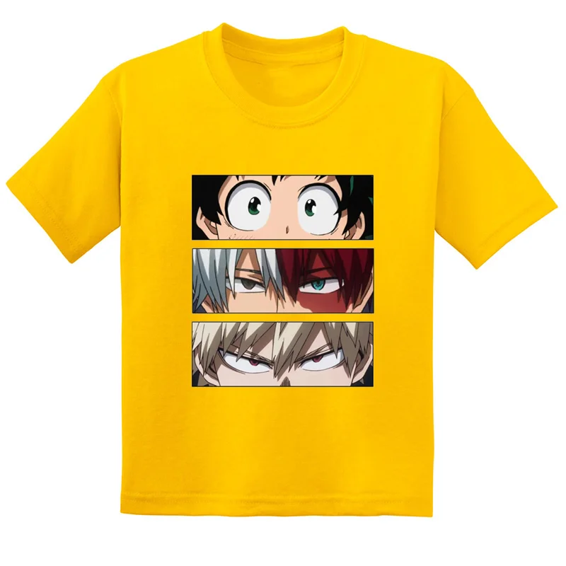 Anime My Hero Academia Print Cartoon Kids T-shirt Boku No Hero Academia Baby Boys Girls Clothes Summer Children Cotton T shirt