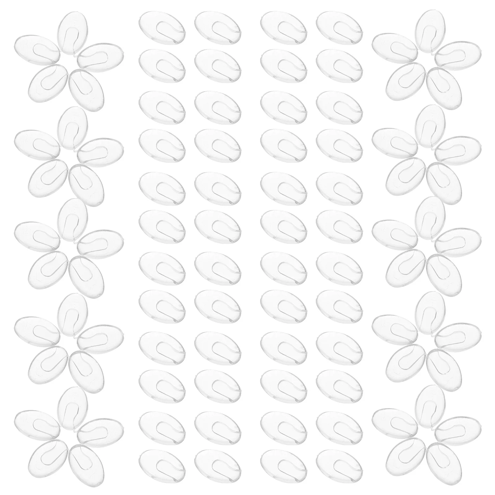 

50Pairs Glasses Nose Pads Replacement Clear Invisible Style Comfortable Air Chamber Design Universal Fit for Rimless Eyewear