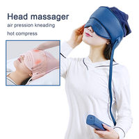 Air Pressure Head Massager  Acupressure  sleep aid home massage helmet hot compress head massager Headache Fatigue Stress Relief