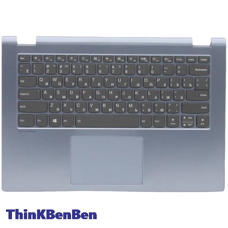 RU Russian Blue Keyboard Upper Case Palmrest Shell Cover For Lenovo Ideapad YOGA 530 Flex6 14 14IKB 14ARR 5CB0R08507