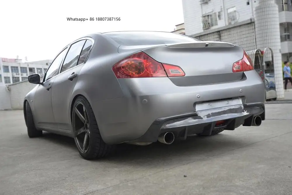 Japan and Korea Carbon Fiber G37 Rear Diffuser Lip forInfiniti G37 G37S Base Sedan Sport 2009 - 2013/Not Suitable For USA cars