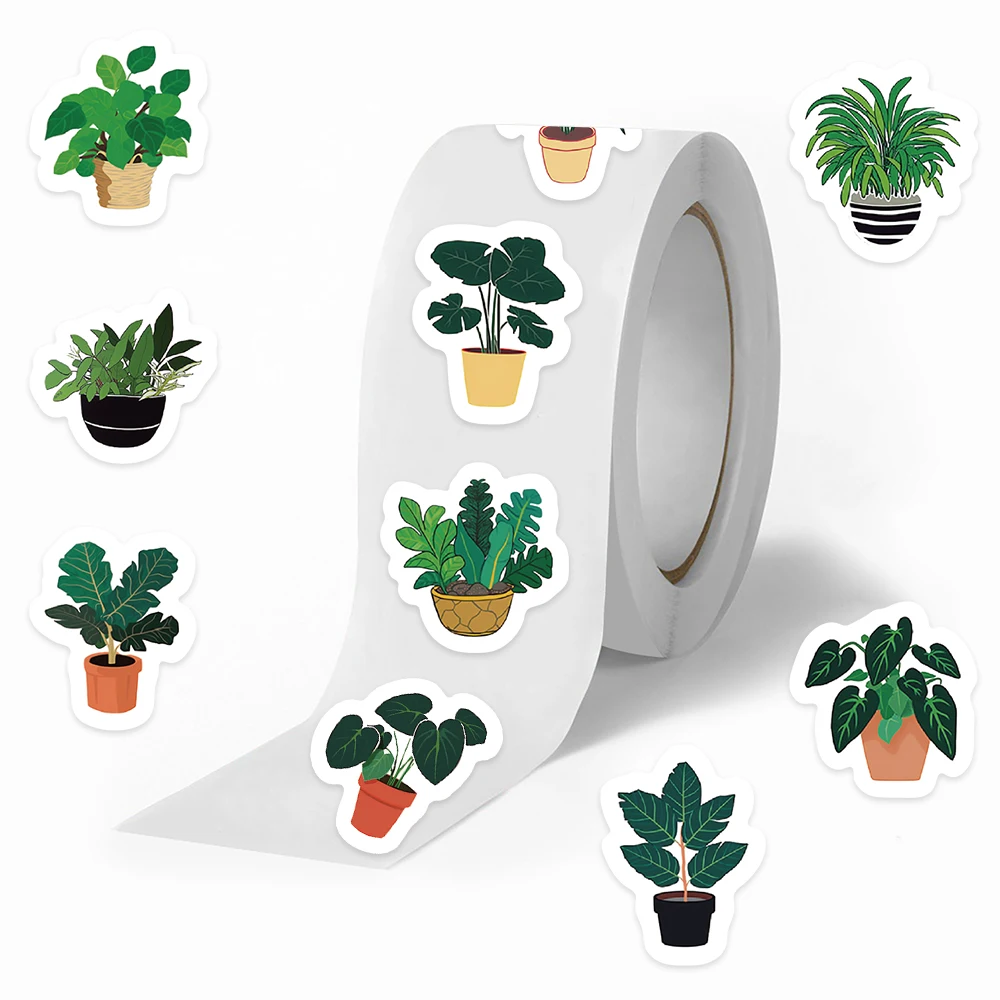 

500pcs Cartoon Potted Plants Stickers For Kids Toys Plant Decals For School Reward Students Teachers Laptop Phone Sticker Labels