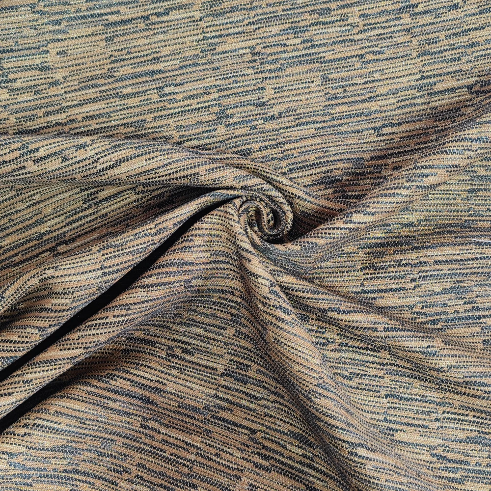 

1 Meter Pack 55" Contemporary Striped Texture Woven Sofa Interior Bedboard Upholstery Brown Fabric Solid Heavy DIY Cloth