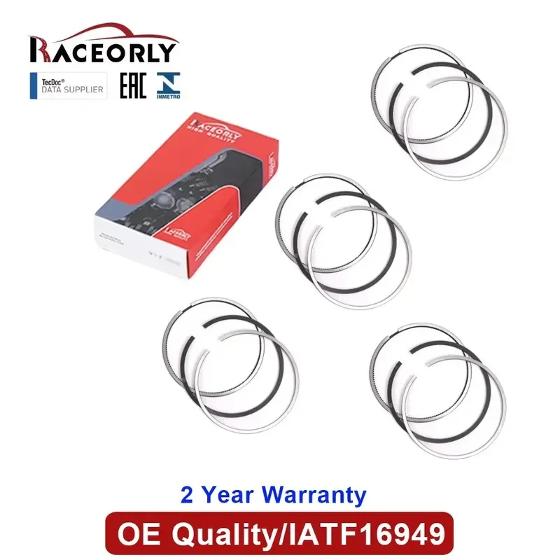 Hot Sale RACEORLY 03L198151C Solid Piston Ring Set STD 81mm 1.75/2.0/3.0 for Transporter Amarok Jetta Golf 2.0 TDI