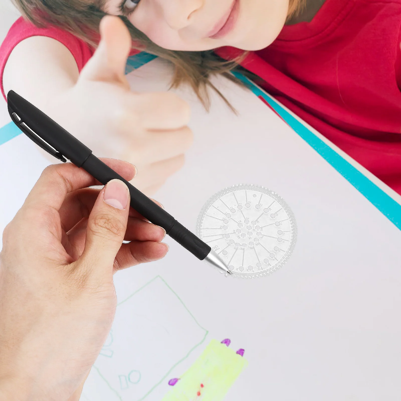 29pcs Set 29-Piece Educational Drawing For Parent- Interaction Geometric Drafting Tools Interlocking