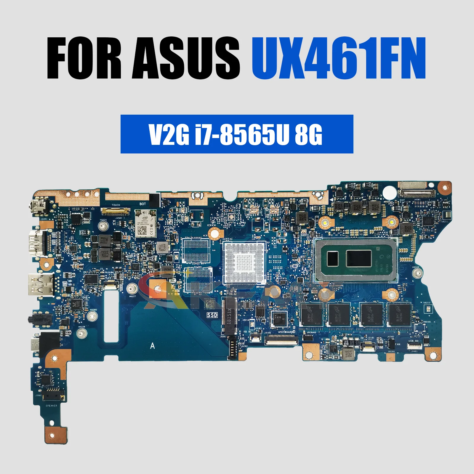 For ASUS UX461FA UX461FN TP461U TP461F Motherboard i3 i5 i7 CPU 8GB/16GB RAM - Afbeelding 13 van 15