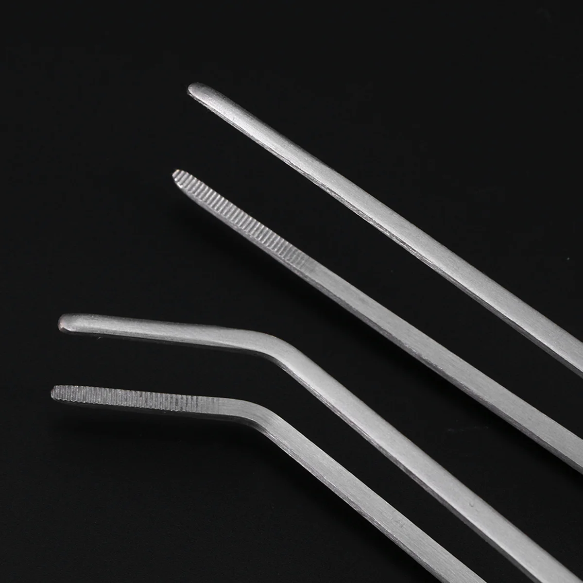

2 Pcs Aquatic Tweezers Set Rust-resistant Straight Fish Tank Plant Stainless Steel Curved Tip
