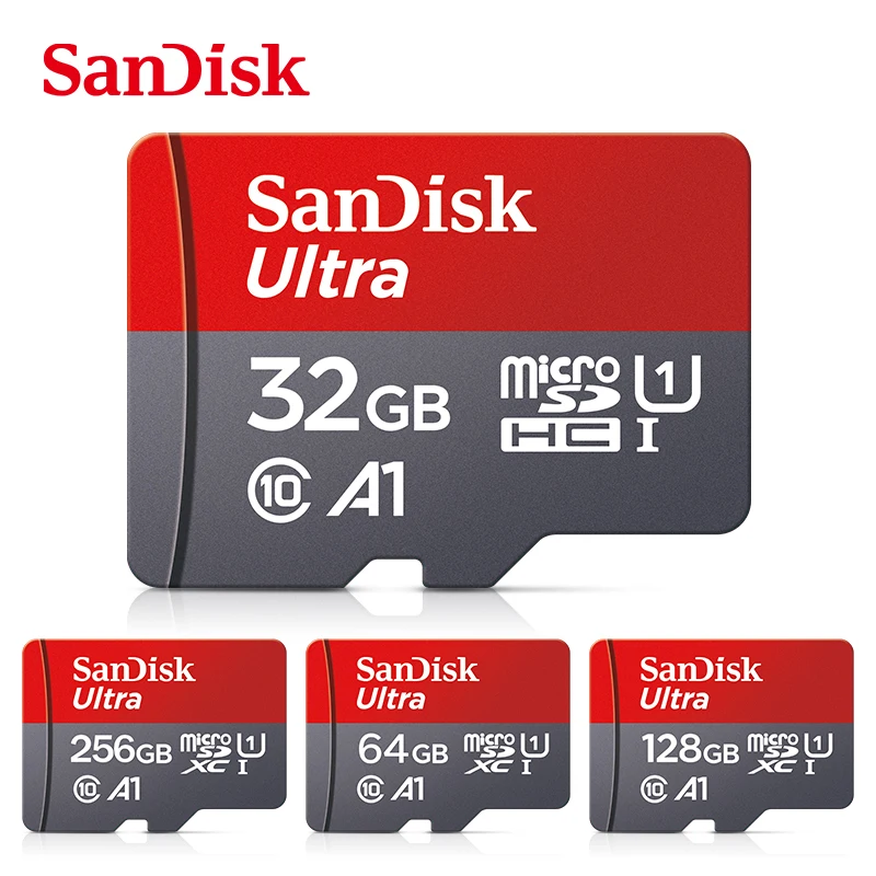 Sandisk Ultra Micro tf SD-карта 128 ГБ 32 ГБ 64 ГБ 256 ГБ Mini SD-карта SD/TF Флэш-карта Карта памяти 32 64 128 ГБ miniSD для телефона