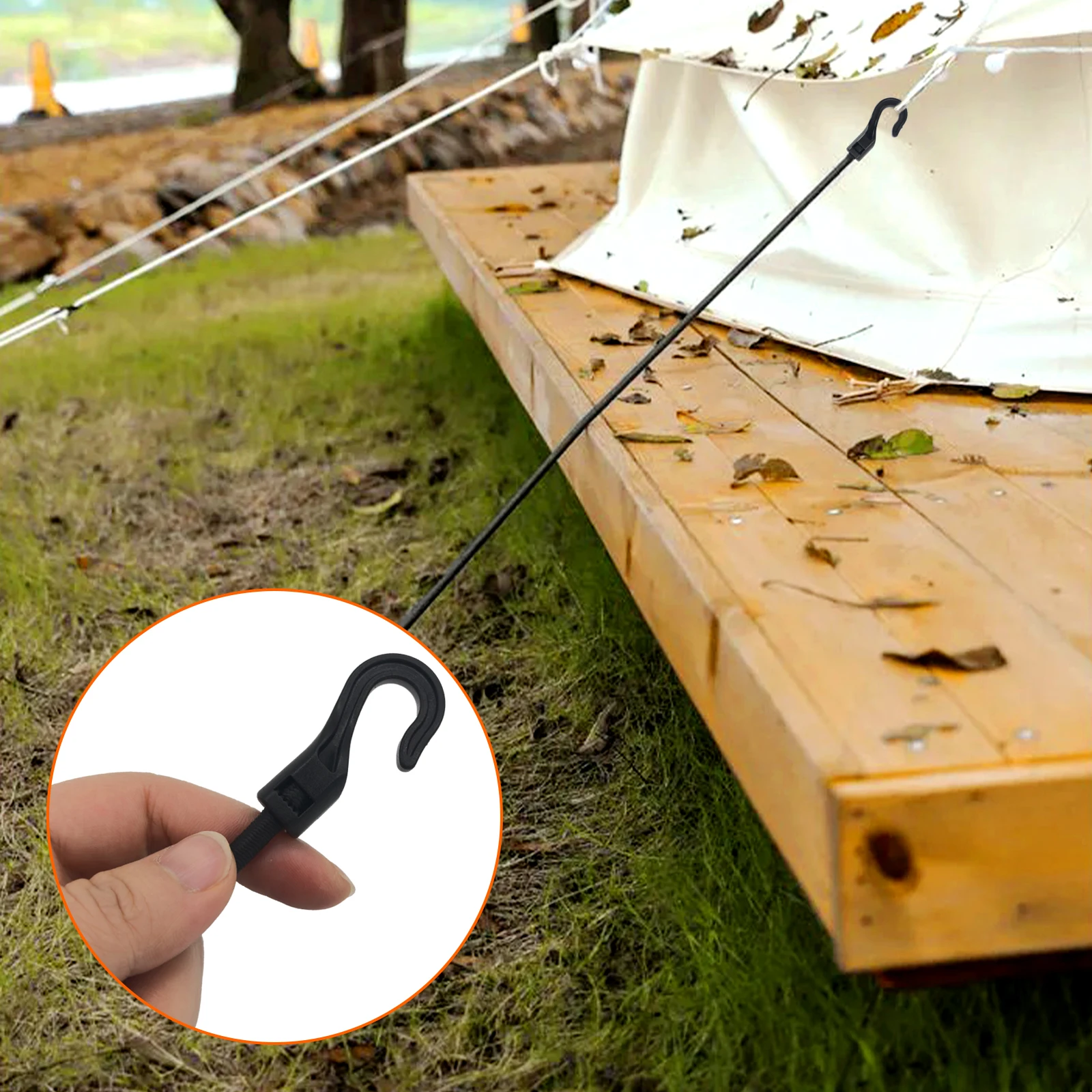 5 Stück offene Kordelhaken, Schnappverschluss für Boot, Kajak, Motorrad, Seil, Schnalle, Campingzelt-Haken für Bungee-Schock-Elastikbänder