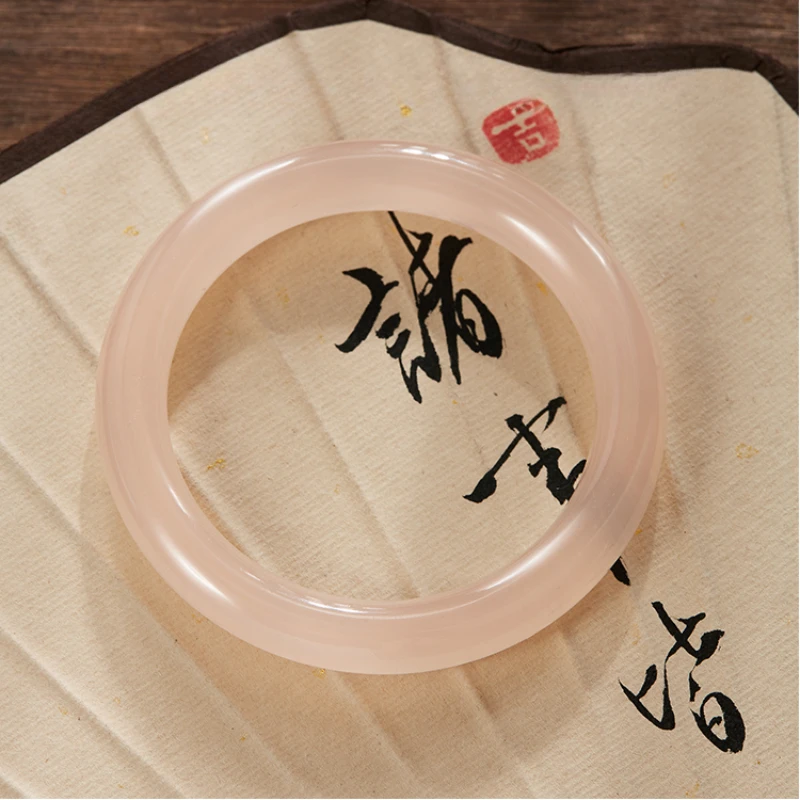 Jade Bracelet Lotus Root Powder Bracelet Women's Natural Ice Agate Lychee Frozen Bracelet