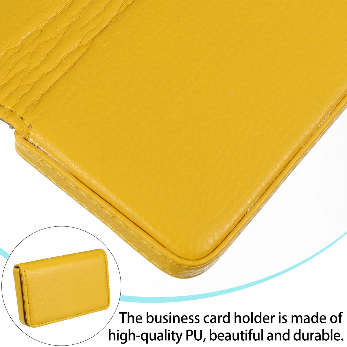 

1Pcs Business Card Case PU Name Holder Compact Magnetic Closure Portable Wallet for Storing Cards Neatly in Office Or
