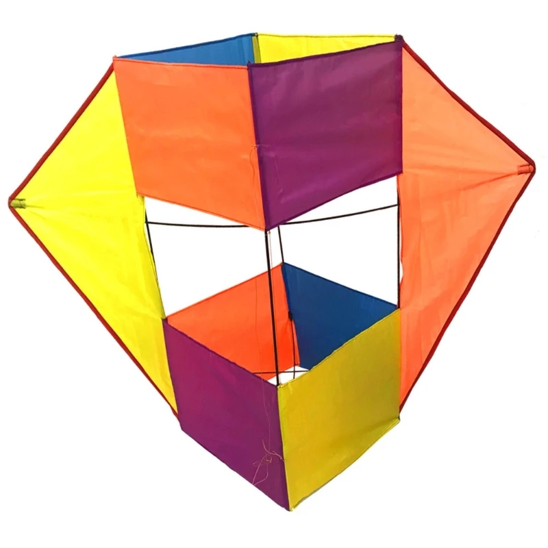 Large Cube Box Soft Tear-resistant Outdoor Sports Game Quality Easy to Fly Stereo Huge Kites