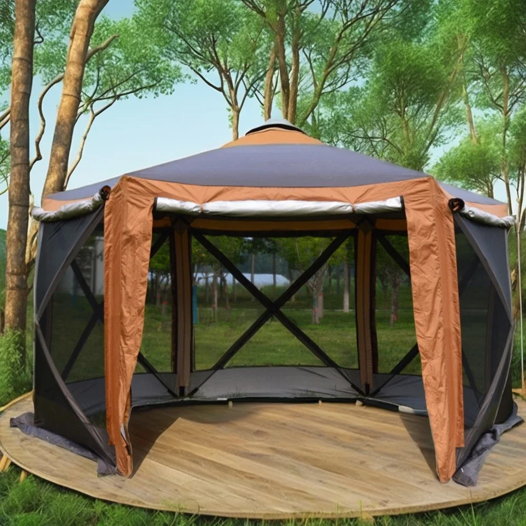 Automatic Camping Tent  Waterproof Tent Four Season Yurt 6 To 10 People  For Outdoor Travel