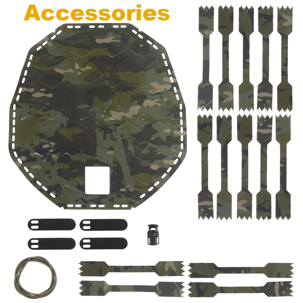 3D Camouflage Net Airsoft Helmet Cover Laser Cut Tactical Fast High Cut Helmet Scrim Hunting Shooting Ballistic Helmet Cover - view 5