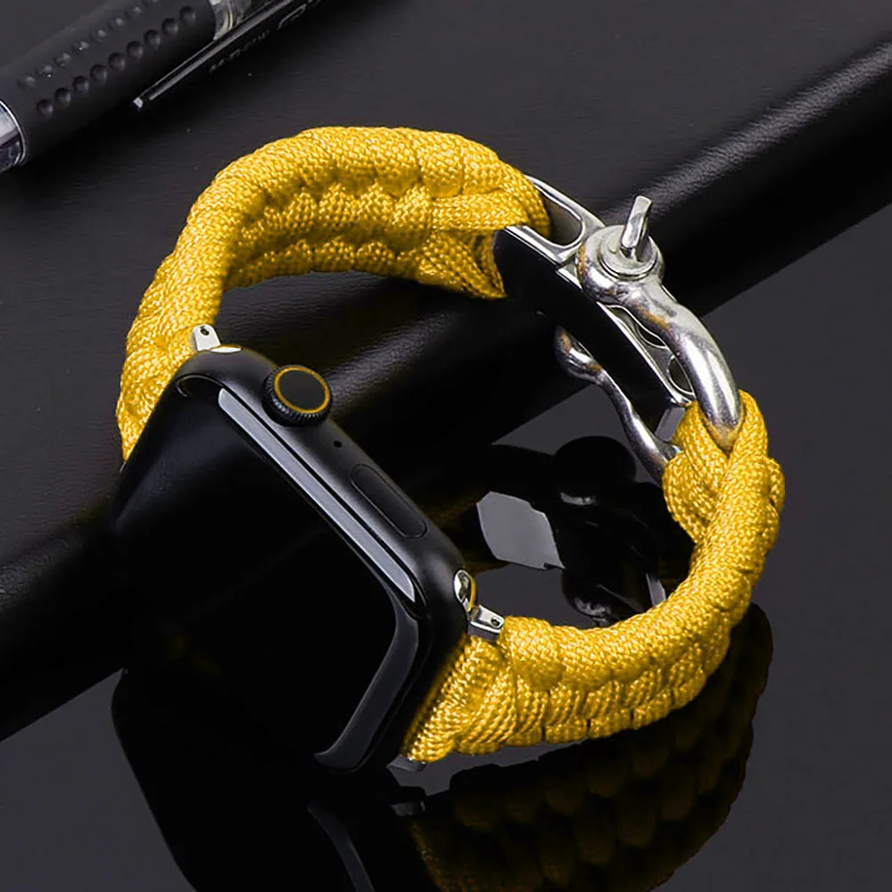 Strap For Apple Watch Band 44mm 40mm 45mm 41mm 42mm 49mm Nylon Braided Outdoor Bracelet iWatch Serie 3 4 5 SE 6 7 8 9 Ultra