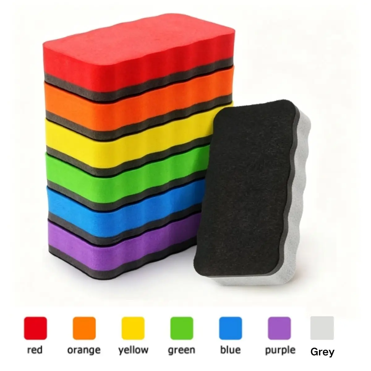 7Pcs Random Color Whiteboard Eraser Dry Eraser Board Erasers Dry Erasers for White Board Whiteboard Erasers for Classroom