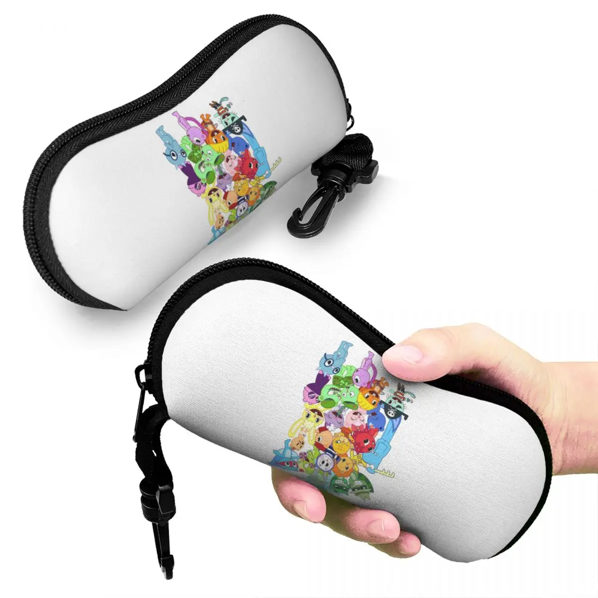 

Happy Tree Friends All Characters Shell Glasses Case Portable Sunglasses Box Women Men Soft Eyeglass Bag Pouch